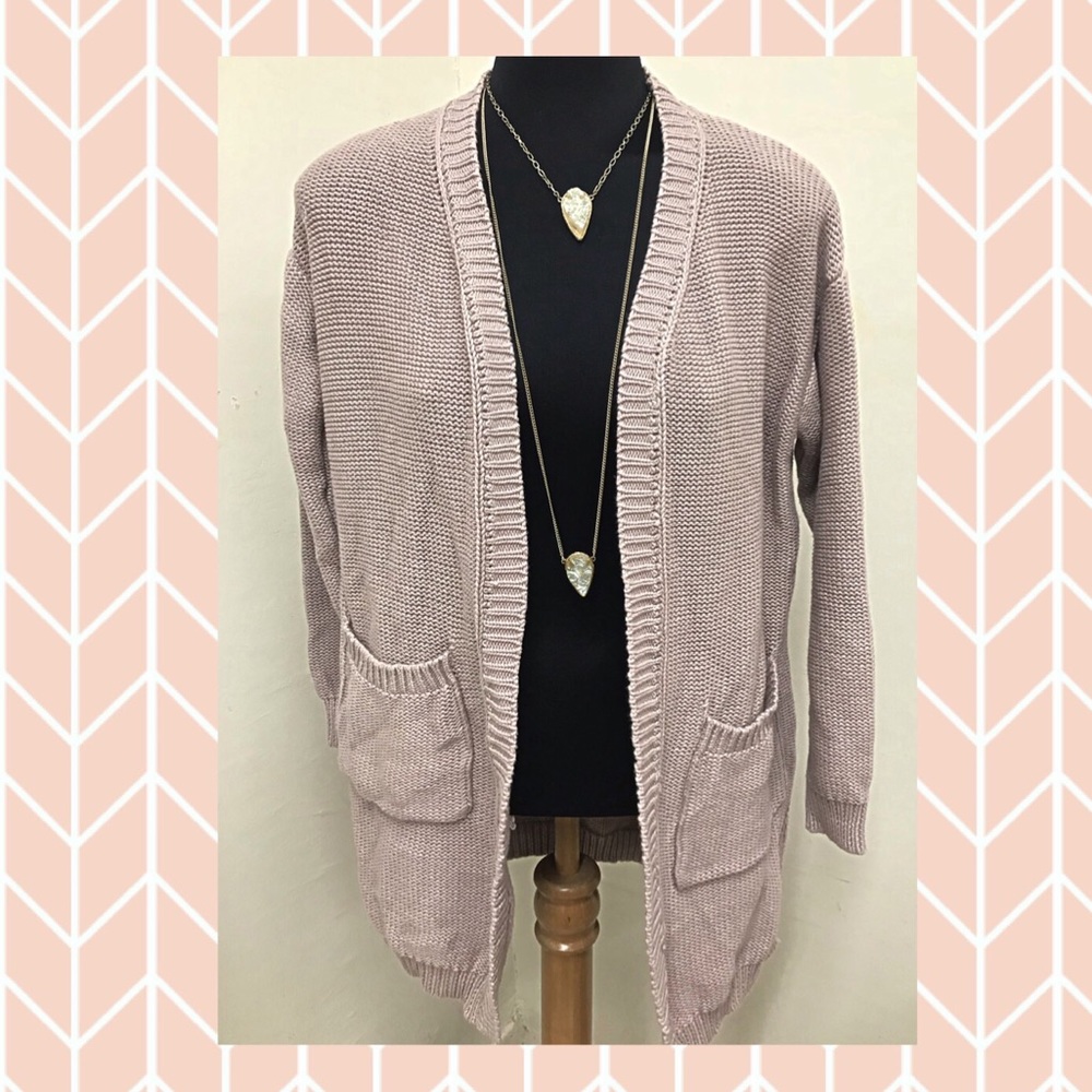 Mauve knit Cardigan